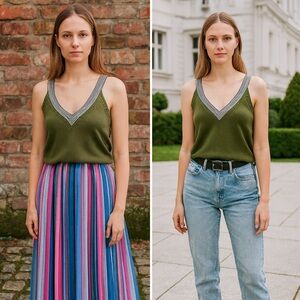 J. Crew Olive Green Tank Top